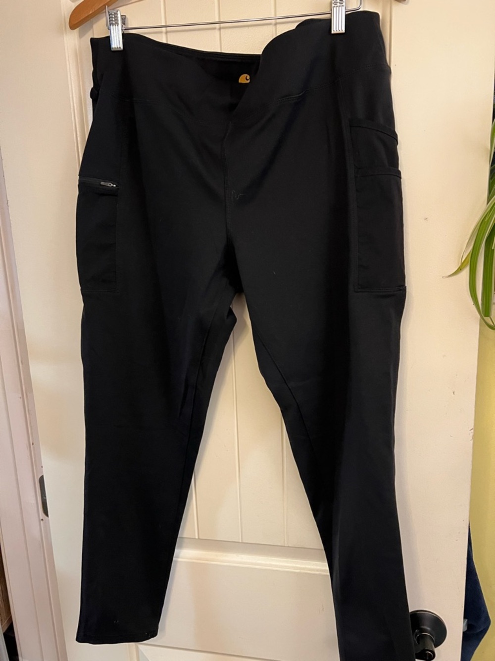 Carhartt Women’s Black Cargo Work Pants with Side Utility Pockets